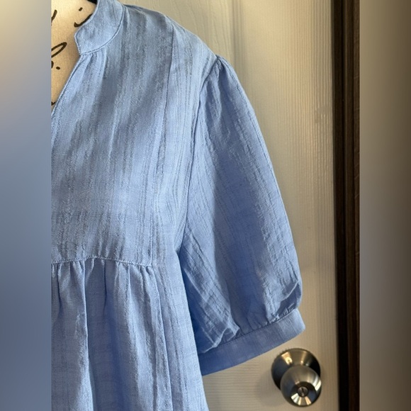 a.n.a Light Blue Button-Up Blouse - Picture 5 of 15